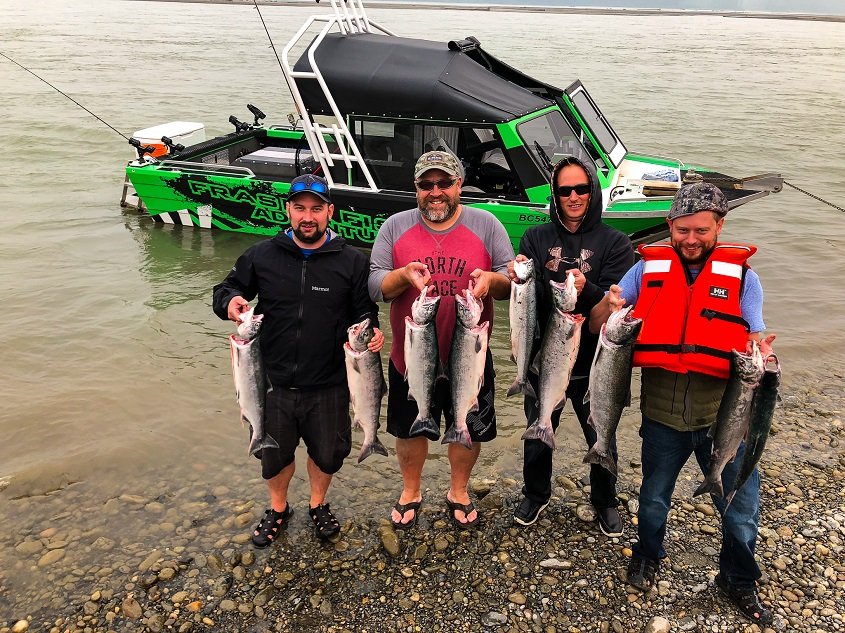 Guided salmon fishing on the Fraser River