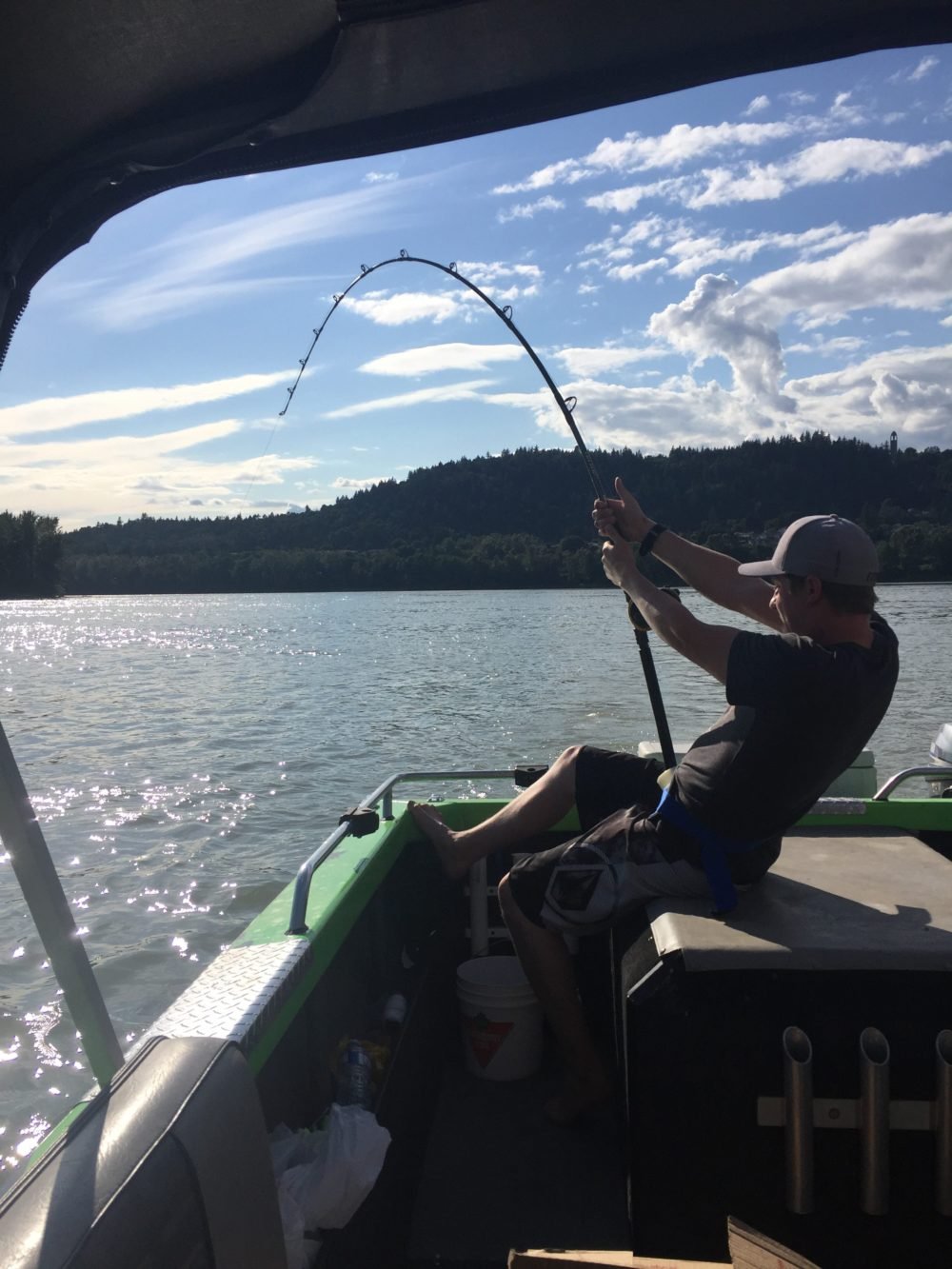 Salmon landed aboard a Fraser Fishing Adventures charter boat